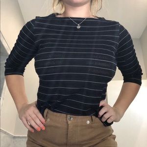 Designer Boatneck Perforated Top